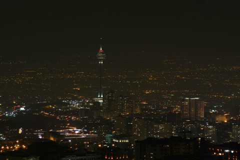 Tehran night skyline