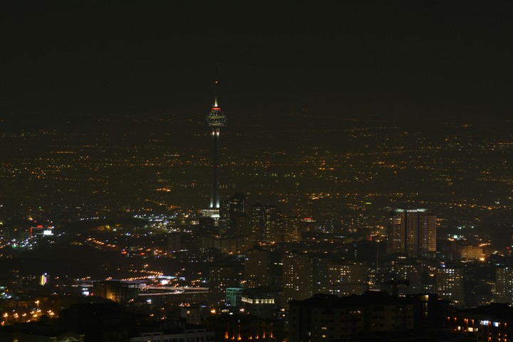 Tehran night skyline