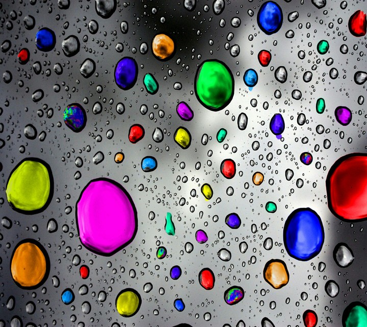 Colorful Water Drops