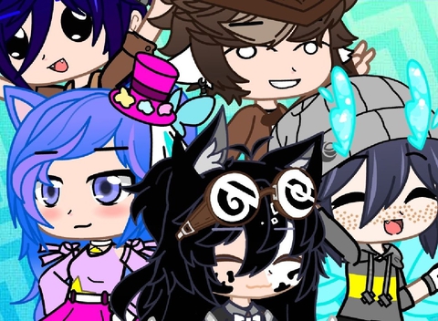 me and the team! please excuse the guys :/