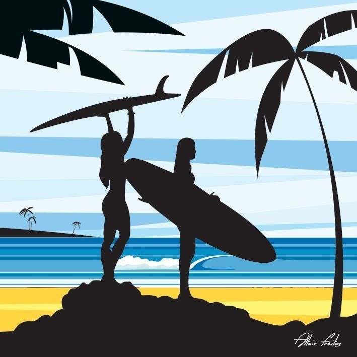 desenho de surf