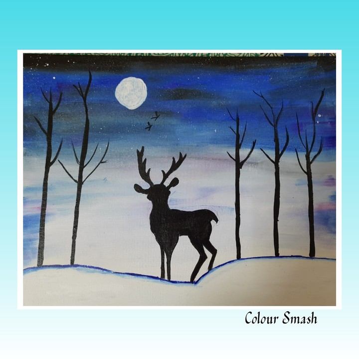 A lonely deer in search