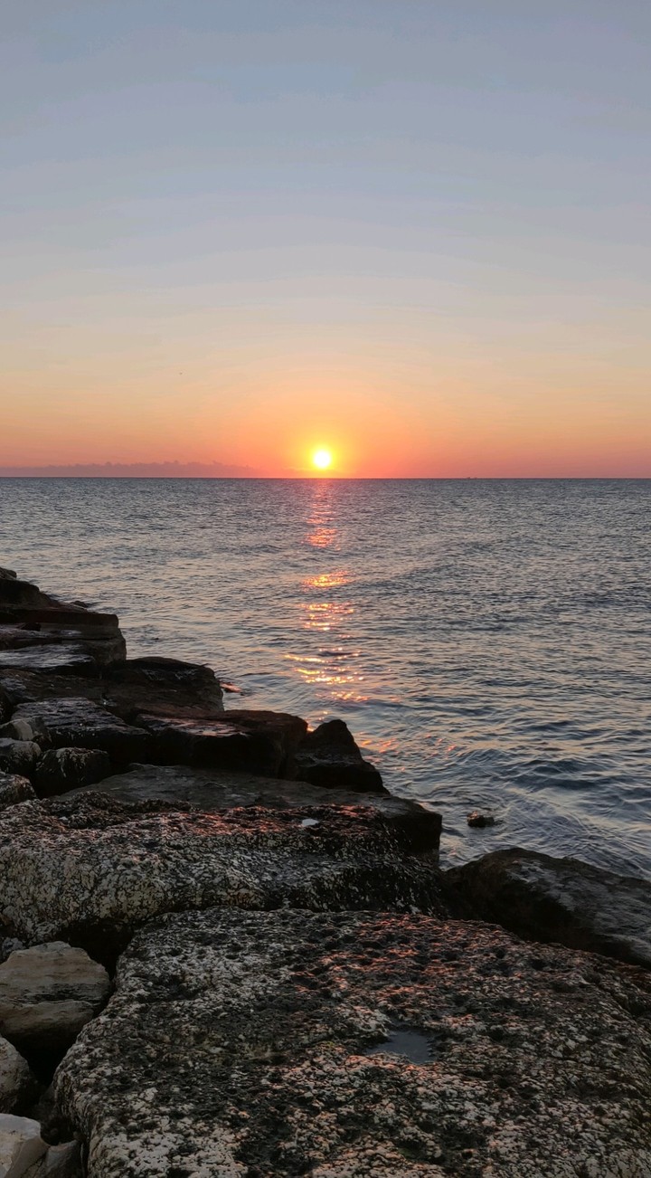 sunrise on the sea