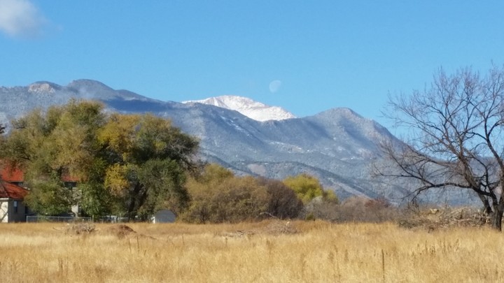 Full Moon Over Pike's Peak Colorado