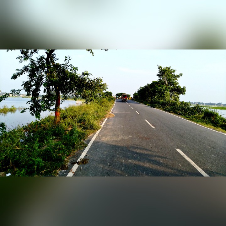 Indian road in between the water