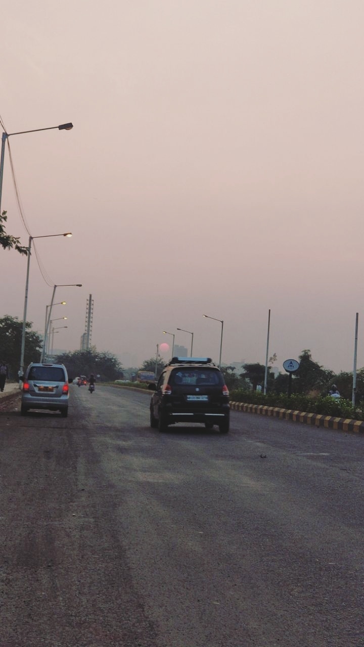 somewhere on road.