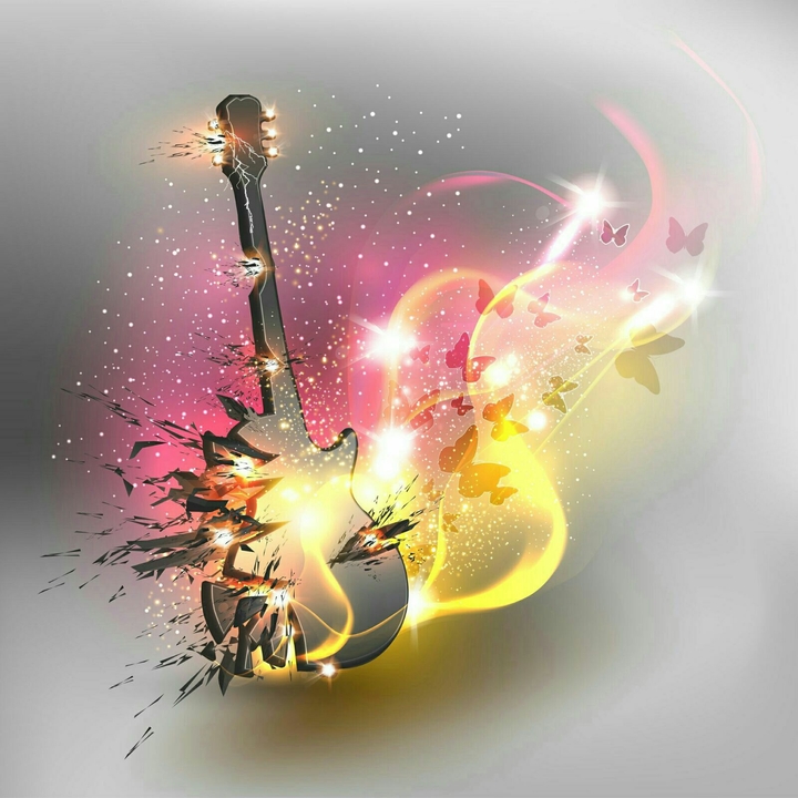 Butterflying guitar