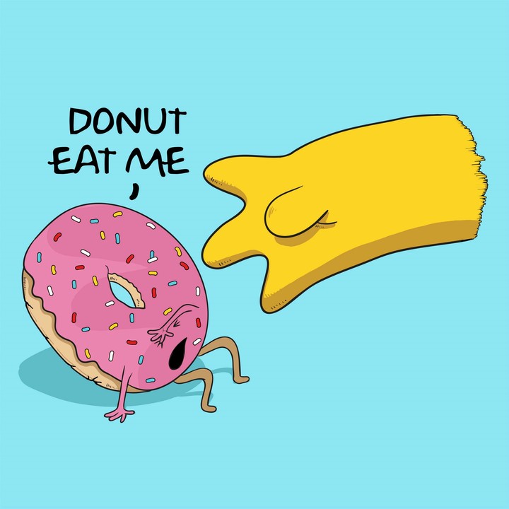 Funny Simpson's Donut Homer Typography