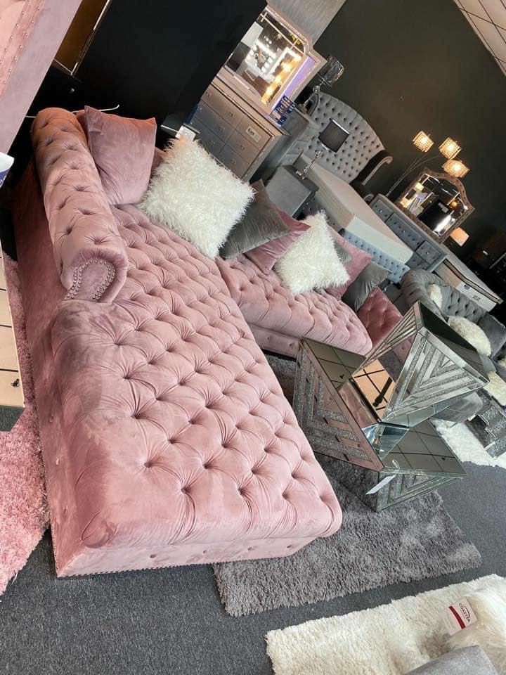 pink sofa