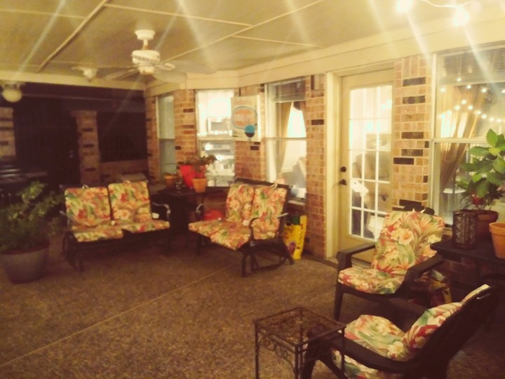 Our cozy back patio