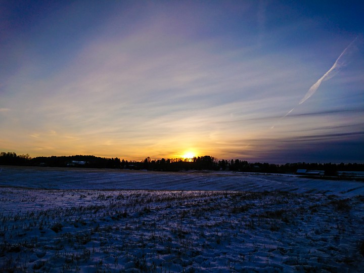 winter sunset