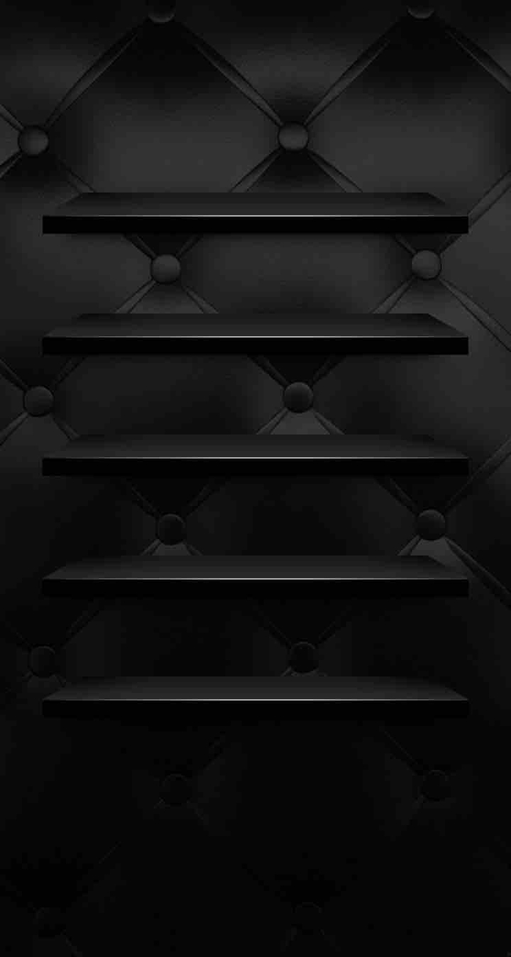 Black shelves