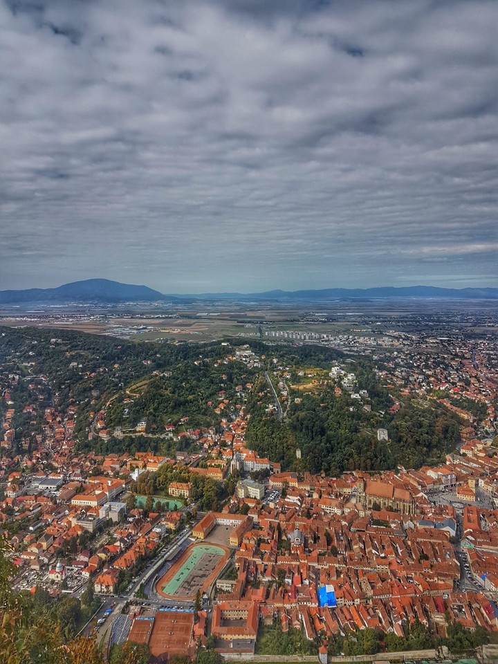 The top view of the city
