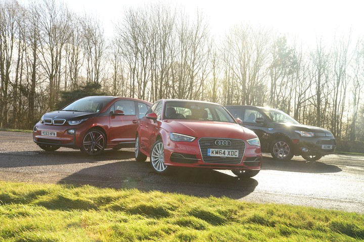 bmw and audi and mitsubishi