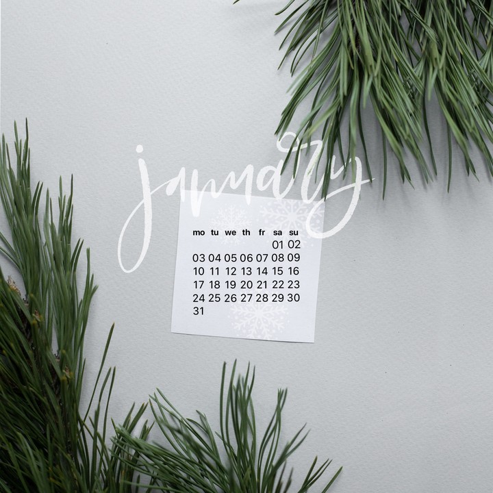 Calendar: 2022 January