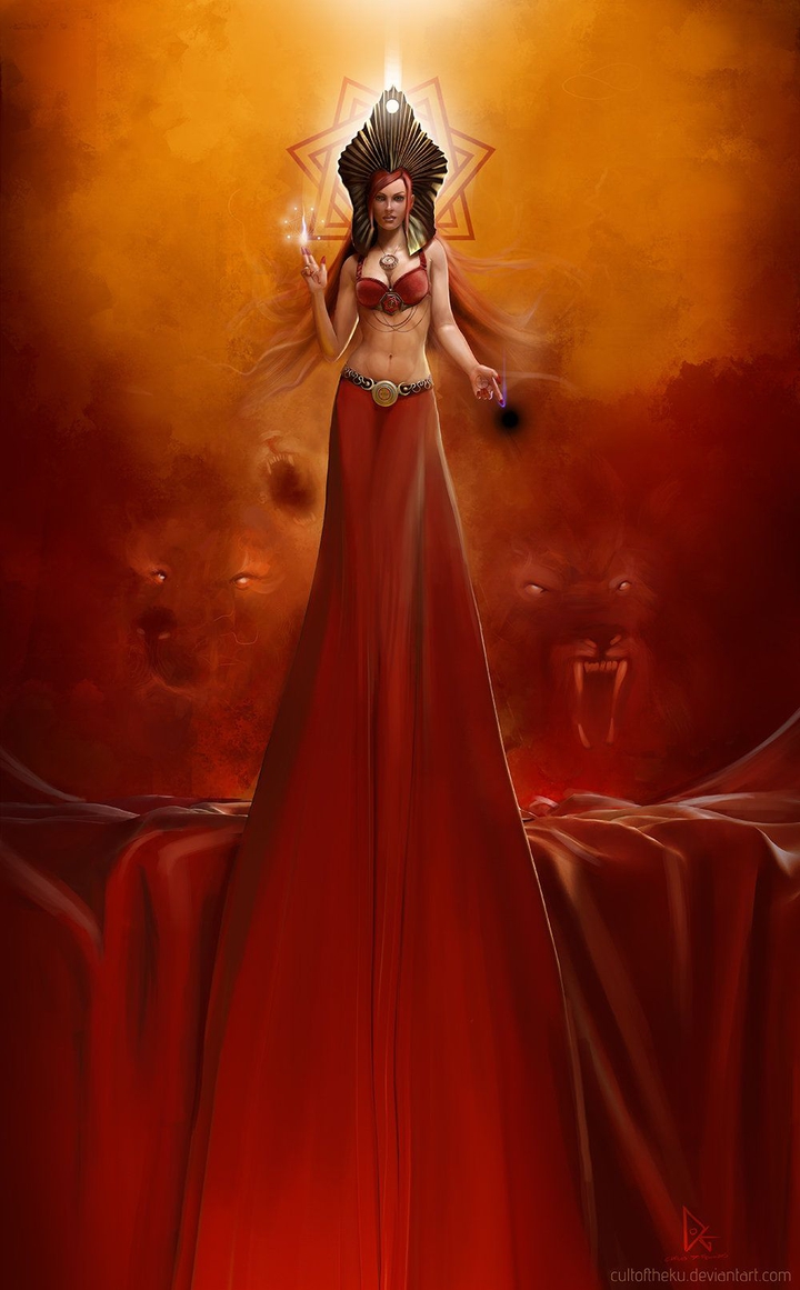 red Babylonia witch