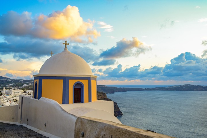 An evening in Santorini
