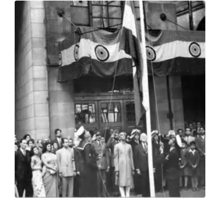 1st flag hoisting of independent India
