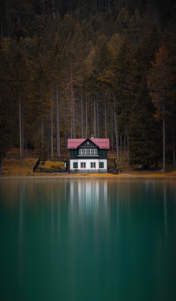 A house in the woods.