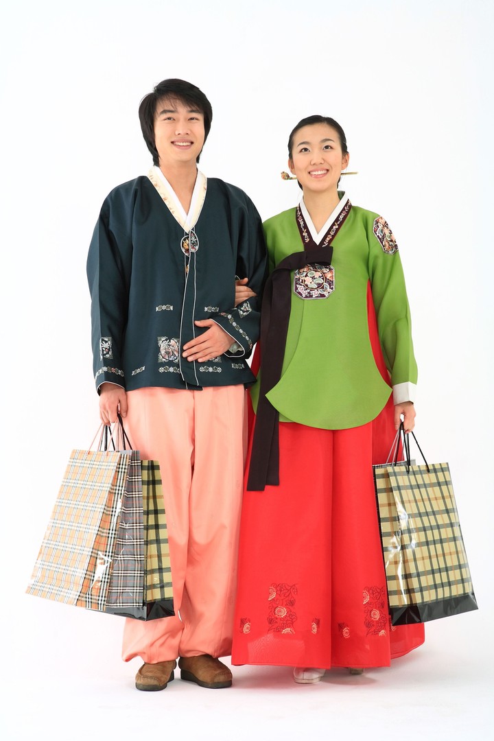 Couple in Korean Dress I