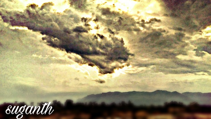 sun inside the clouds