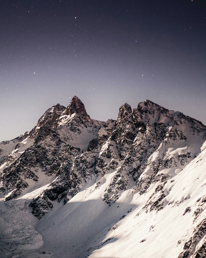 Night in mountains