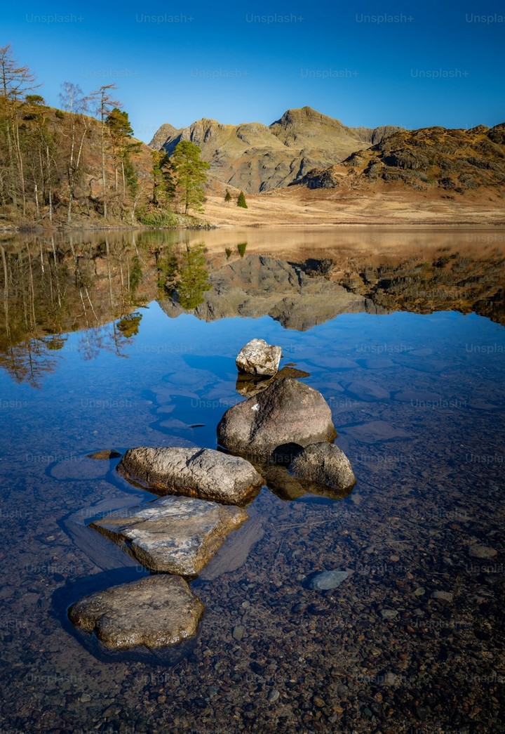 papéis de parede mountain, reflection