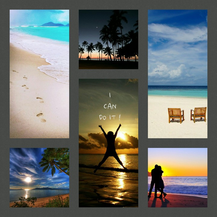 beach collage