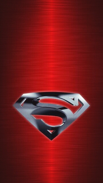 Symbol superman red metal