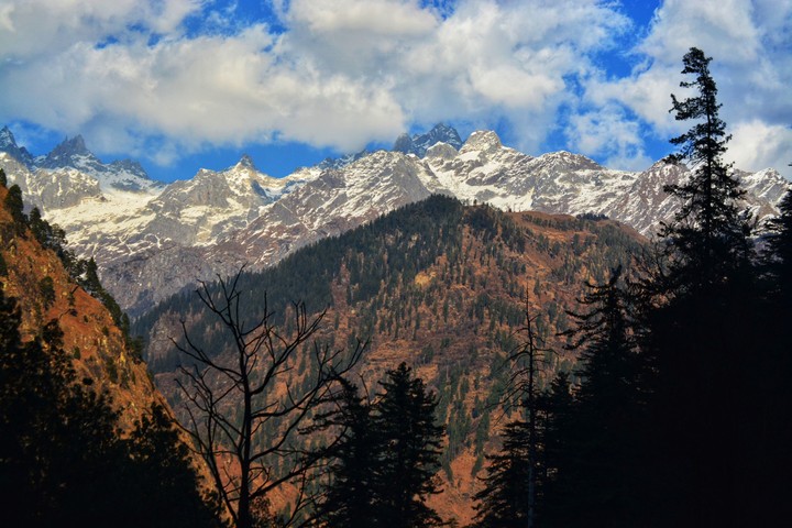Snow covered peaks of Himachal