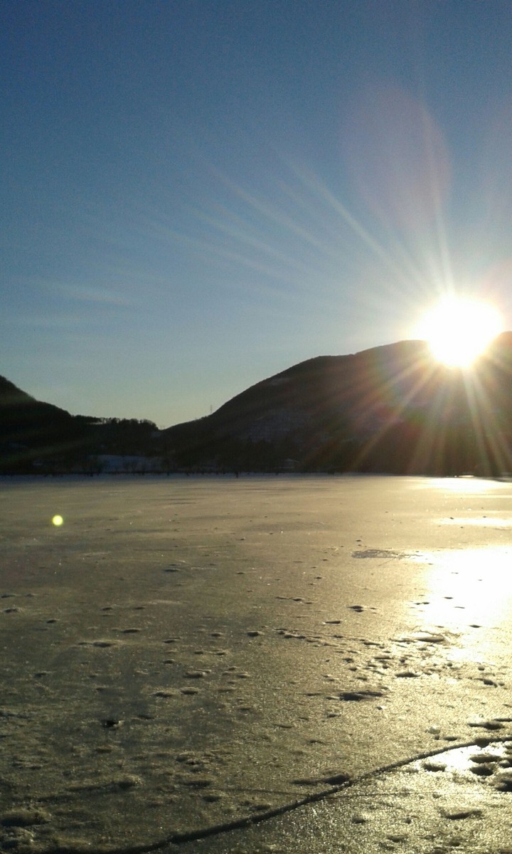Iced lake of Endine-Italy