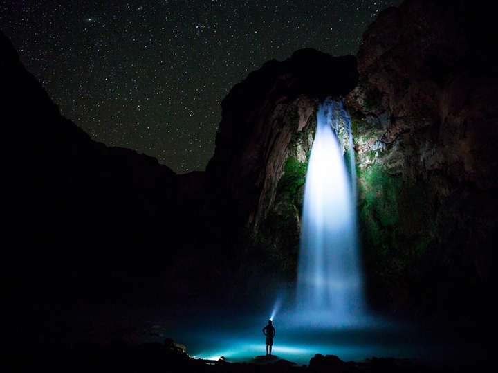 night               waterfall of stars