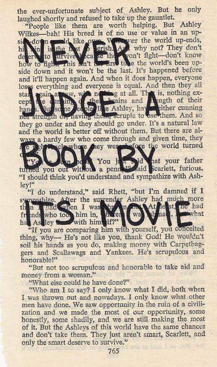 Never Judge a book by its movie