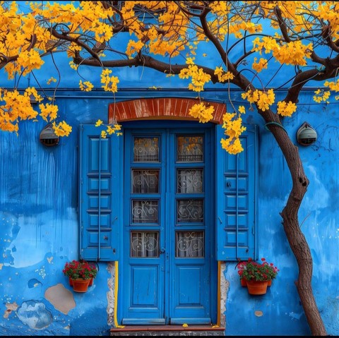Blue, Yellow, Orange