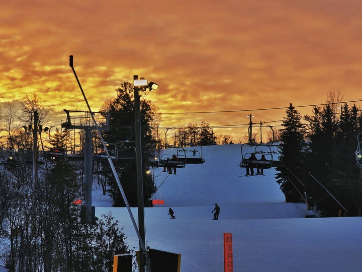 Sunset And Ski Hills