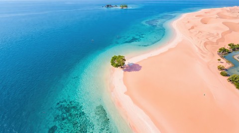 beach, islet壁紙
