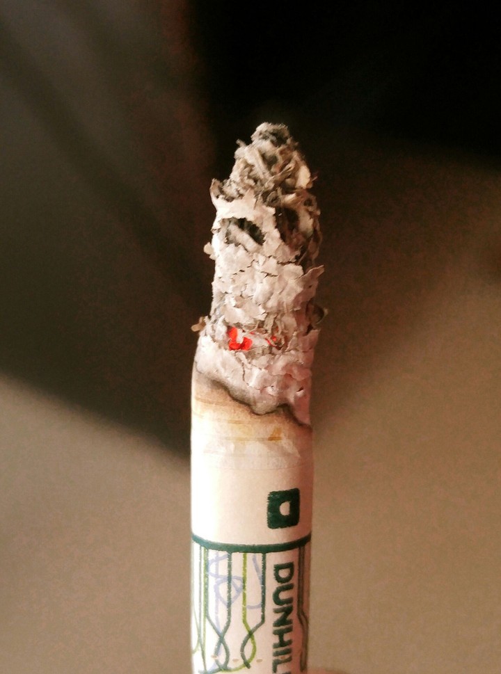 Burn cigarette