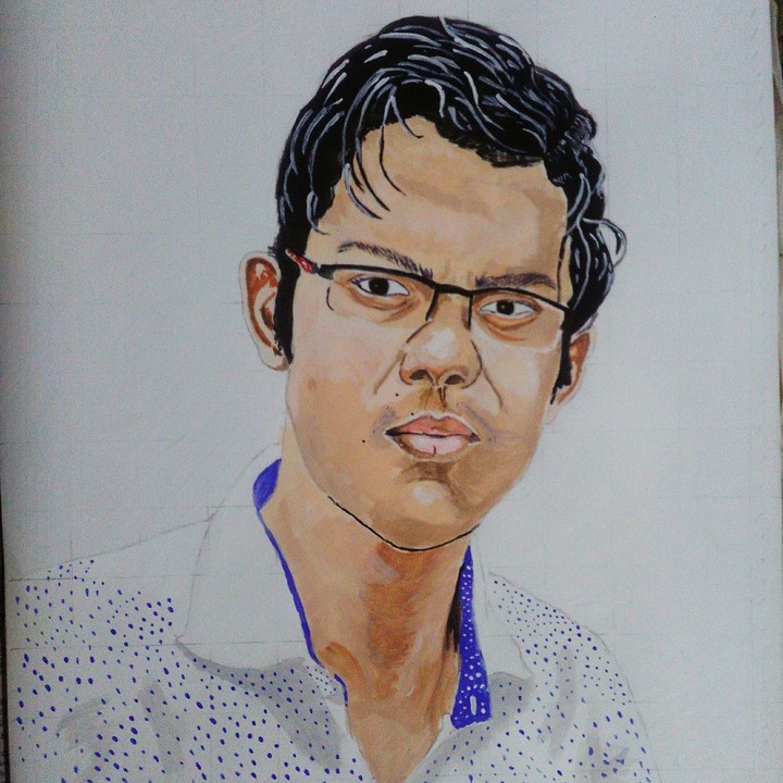 painting of an artist by their own hands