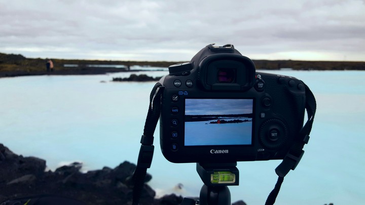 working at blue lagoon in Iceland