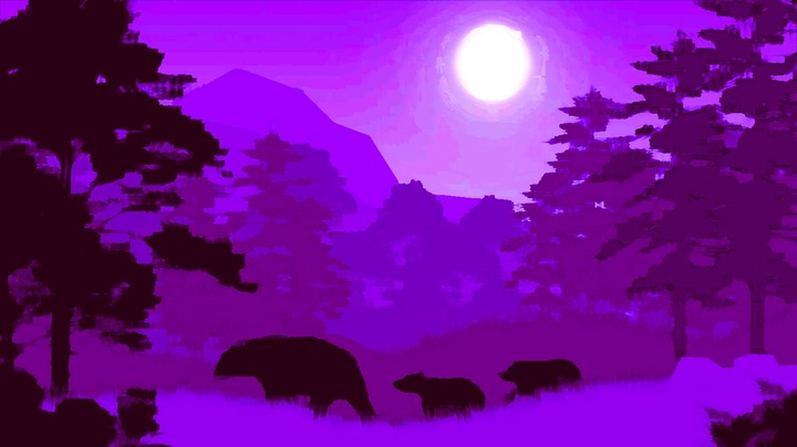 Three hungry bears