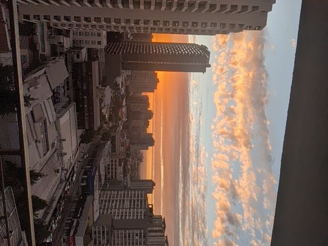 un hermoso atardecer