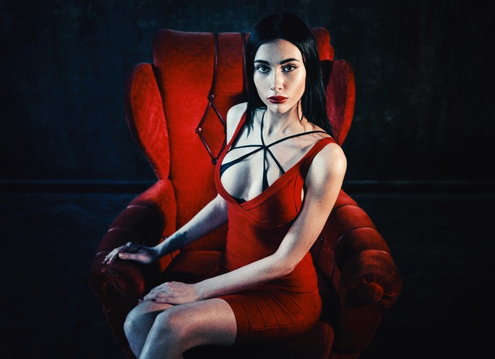 Erotic Lady In Red