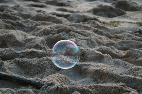 bubble on the beach