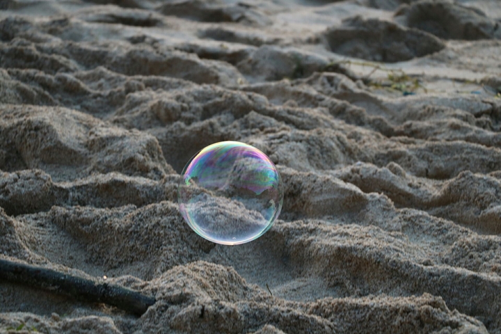 bubble on the beach