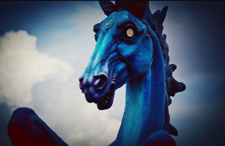 Blue Mustang