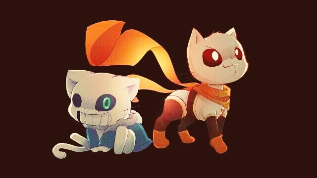 ( i didn't draw this) Cats and Bye