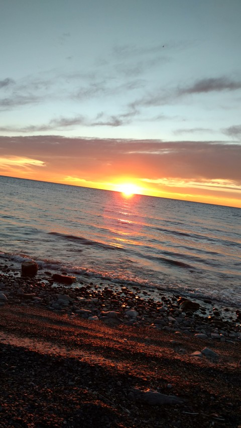 beach at dusk