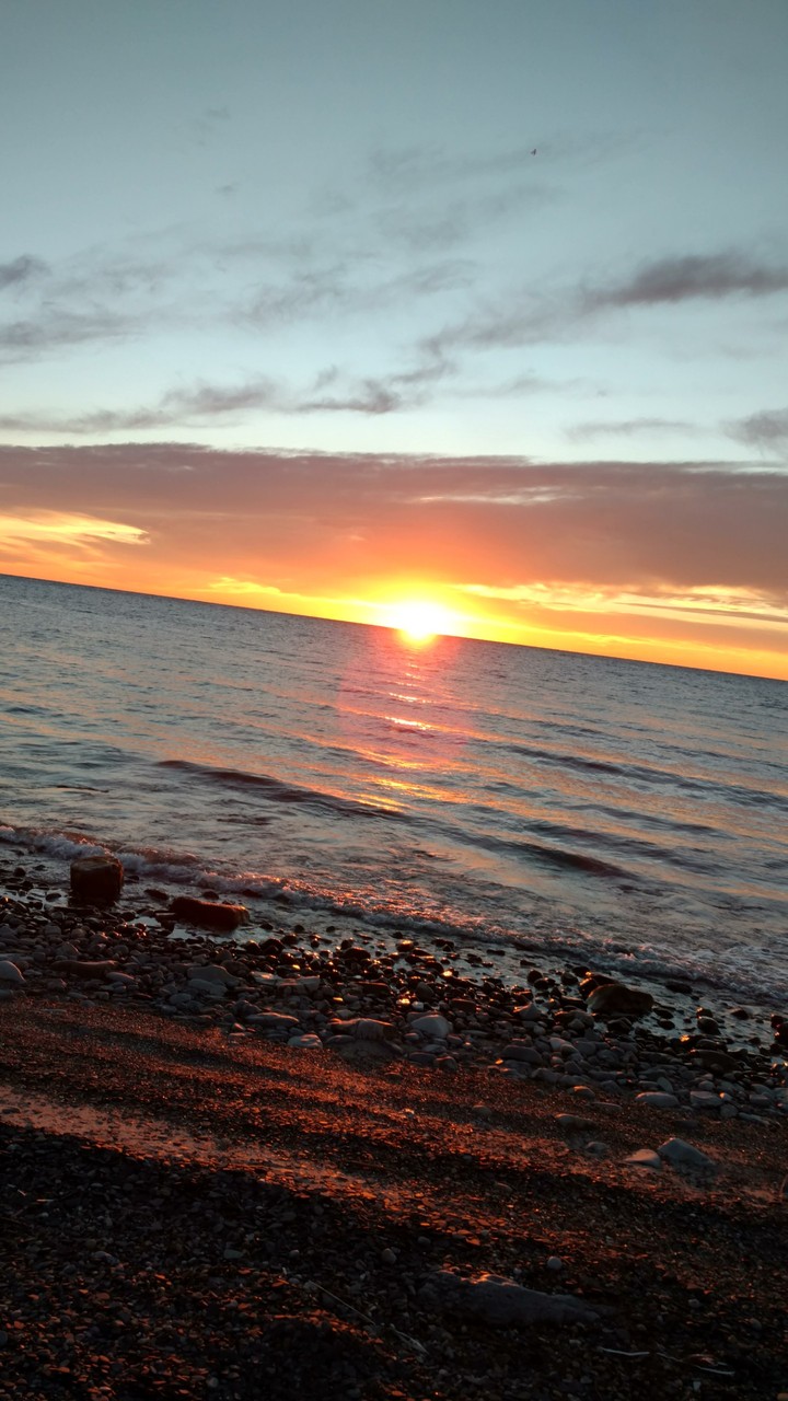 beach at dusk