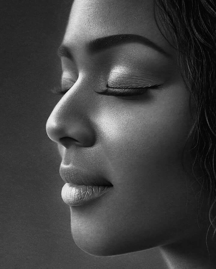 black and white