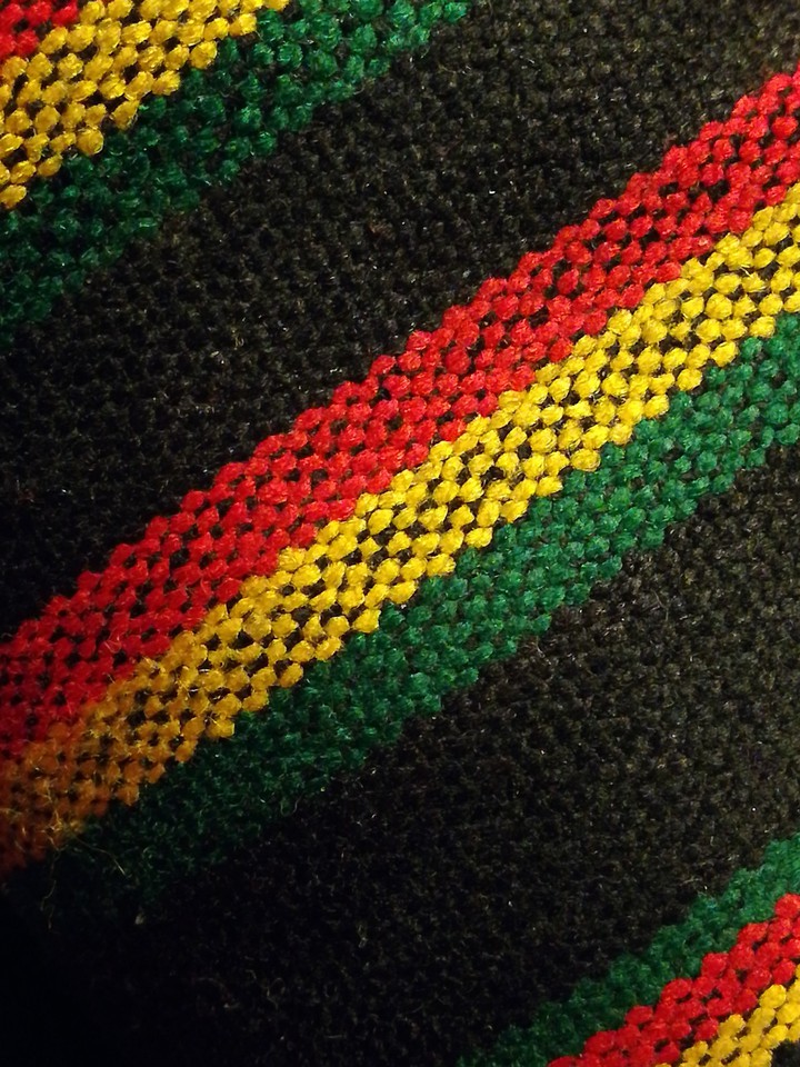 Diaonally Striped Fabric